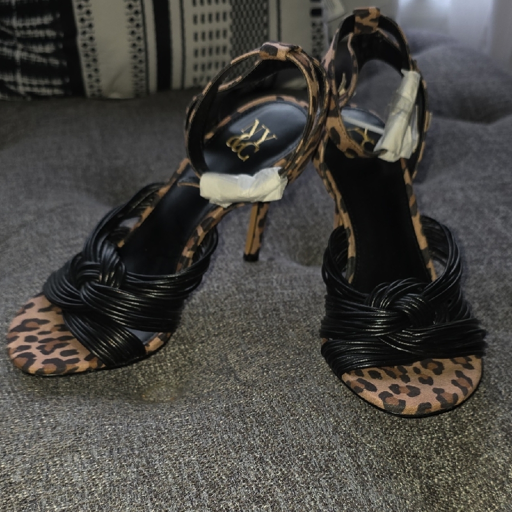 New York & Company Leopard and Black Heels